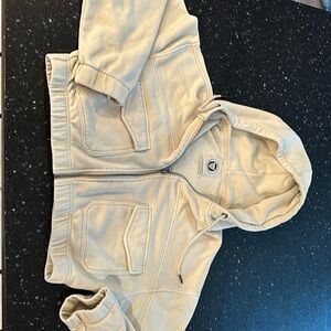 Urban outfitters crop hoodie size medium khaki